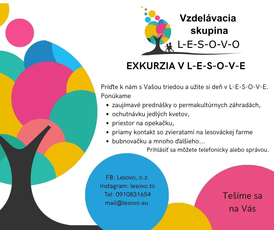 Pozvánka exkurzia L-E-S-O-V-O